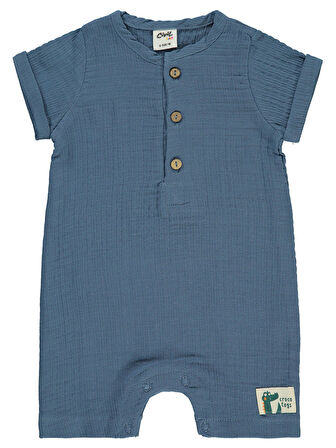 Civil Baby Erkek Bebek Patiksiz Tulum 6-18 Ay İndigo