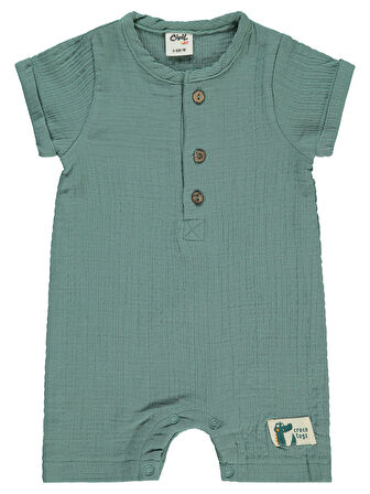 Civil Baby Erkek Bebek Patiksiz Tulum 6-18 Ay Su Yeşili