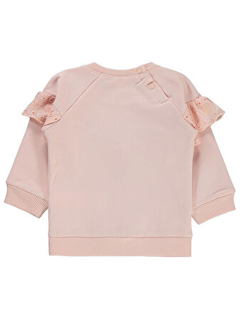 Civil Baby Kız Bebek Sweatshirt 6-18 Ay Açık Pudra