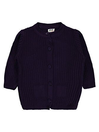 Civil Baby Bebek Triko Hırka 6-18 Ay Pancar Moru 