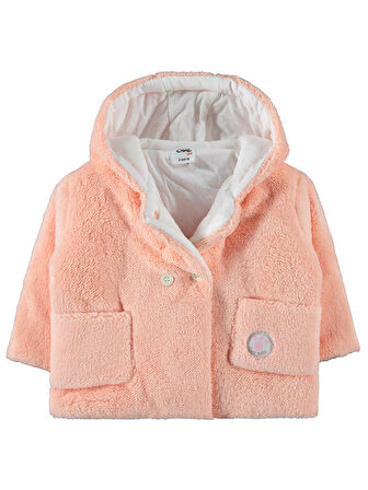 Civil Baby Kız Bebek Kapüşonlu Mont 6-18 Ay Somon