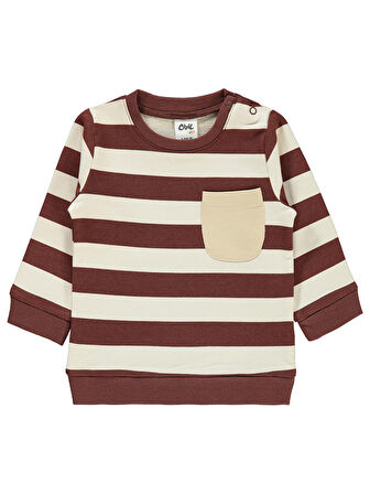 Civil Baby Erkek Bebek Sweatshirt 6-18 Ay Çikolata Kahve