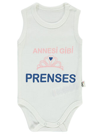 Civil Baby Kız Bebek Çıtçıtlı Badi 1-18 Ay Ekru