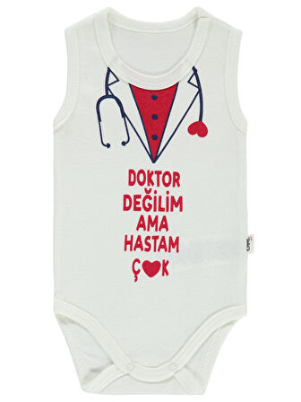 Civil Baby Erkek Bebek Çıtçıtlı Badi 18 Ay  Ekru