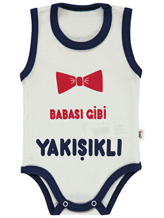 Civil Baby Erkek Bebek Çıtçıtlı Badi 1-18 Ay Lacivert