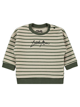Civil Baby Erkek Bebek Sweatshirt 6-18 Ay Haki
