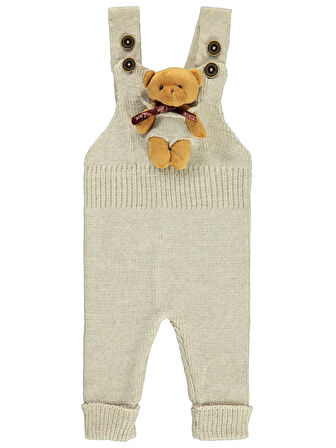 Civil Baby Ayıcıklı Kız Bebek 3 - 6 Ay Tek Salopet Bej