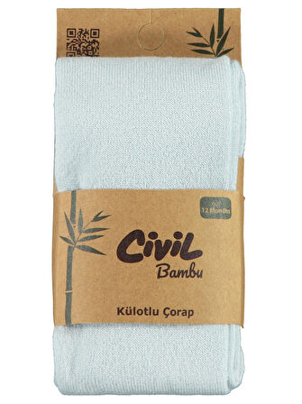 Civil Baby Kız Bebek Külotlu Bambu Çorap 6-12 Ay Mavi