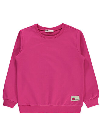 Civil Girls Kız Çocuk Sweatshirt 6-9 Yaş Koyu Fuşya