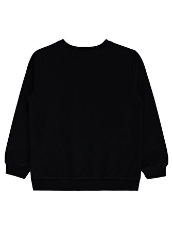 Civil Girls Kız Çocuk Sweatshirt 6-9 Yaş Siyah