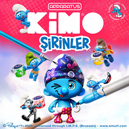 Kimo Şirinler Figür Tasarım Seti (Çiz-Boya-Yapıştır)