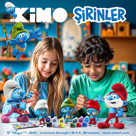 Kimo Şirinler Figür Tasarım Seti (Çiz-Boya-Yapıştır)
