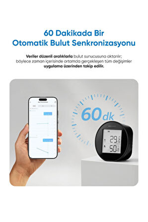 Şımart Akıllı Termometre Wi-Fi Bağlantılı Sıcaklık ve Nem Ölçer, Uygulama Destekli