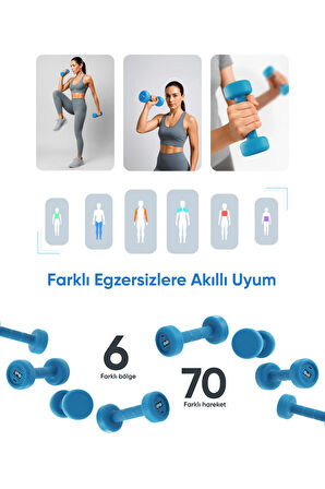 Şımart Akıllı Dambıl 2x1 Kg Uygulama Destekli, Sesli Yönlendirmeli, LCD Ekranlı