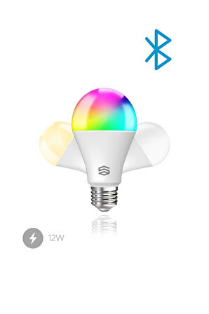 Şımart Akıllı Ampul Bluetooth 1100 Lümen Yüksek Parlaklık 16 Milyon Renk Seçeneği