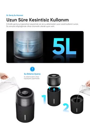 Şımart Akıllı Hava Nemlendirici Wi-Fi Kontrollü 5Lt Su Hazneli