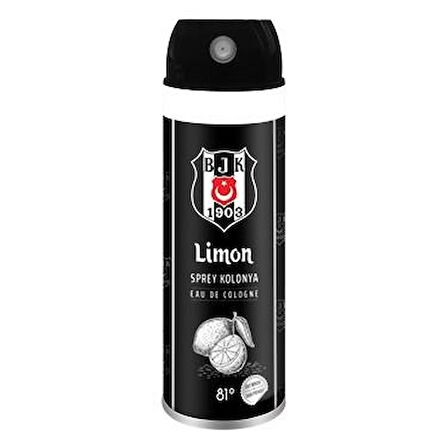 Beşiktaş Limon Kolonyası 80 Derece Sprey Pet Şişe 50 ml