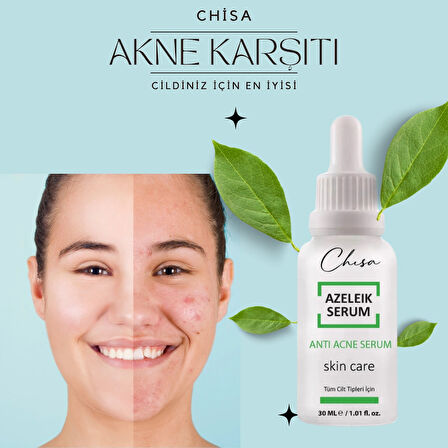 Chisa Azeleik-Salisilik kombinasyonu Akne karşıtı Serum 30 ml