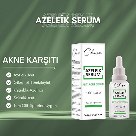 Chisa Azeleik-Salisilik kombinasyonu Akne karşıtı Serum 30 ml