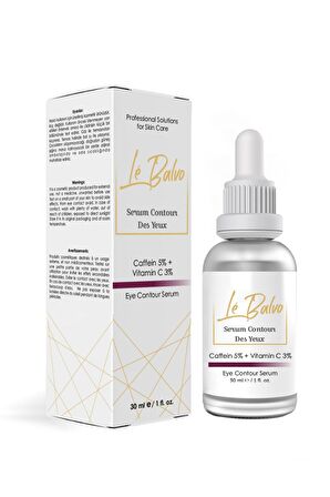 Le Balvo caffeine 5%+egcg Torba ve Morluk Giderici Vitaminli Vegan Tüm Yaşlar Göz Çevresi-Göz Altı Serum 30 ml 