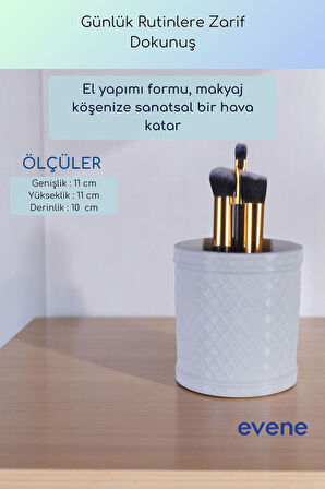 Makyaj Organizeri Makyaj Fırçalığı Makyaj Organizer Düzenleyici Altın Eskitme Renk Model 90