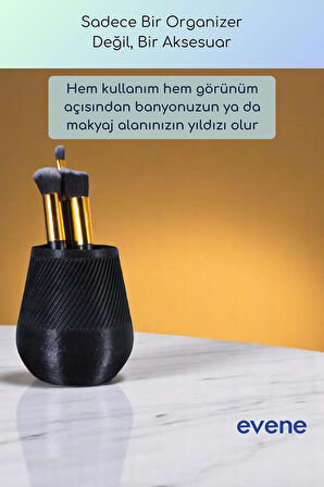 Makyaj Organizeri Makyaj Fırçalığı Makyaj Organizer Düzenleyici Altın Renk Model 89