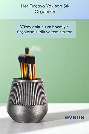 Makyaj Organizeri Makyaj Fırçalığı Makyaj Organizer Düzenleyici Altın Renk Model 88