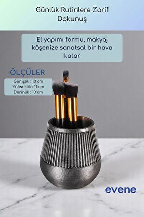 Makyaj Organizeri Makyaj Fırçalığı Makyaj Organizer Düzenleyici Altın Renk Model 88