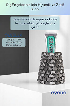 Diş Fırçalığı Diş Fırçalık Diş Fırçası Standı Diş Fırçası Tutucu Altın Eskitme Renk Model 84