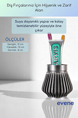 Diş Fırçalığı Diş Fırçalık Diş Fırçası Standı Diş Fırçası Tutucu Altın Renk Model 83