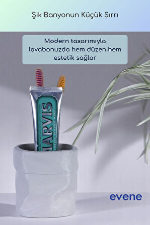 Diş Fırçalığı Diş Fırçalık Diş Fırçası Standı Diş Fırçası Tutucu Siyah Renk Model 80