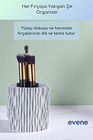 Makyaj Organizeri Makyaj Fırçalığı Makyaj Organizer Düzenleyici Beyaz Renk Model 78