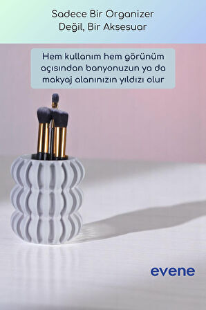 Makyaj Organizeri Makyaj Fırçalığı Makyaj Organizer Düzenleyici Altın Renk Model 75