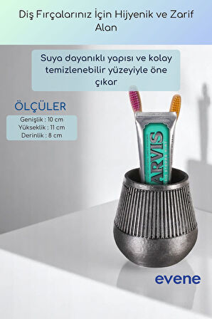 Diş Fırçalığı Diş Fırçalık Diş Fırçası Standı Diş Fırçası Tutucu Siyah Renk Model 88