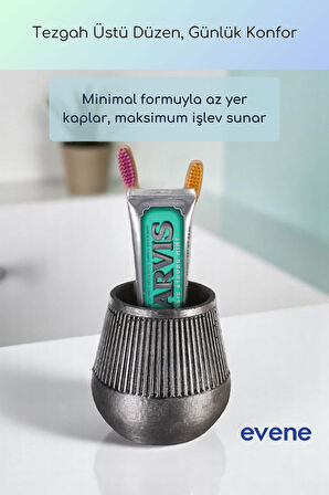 Diş Fırçalığı Diş Fırçalık Diş Fırçası Standı Diş Fırçası Tutucu Siyah Renk Model 88
