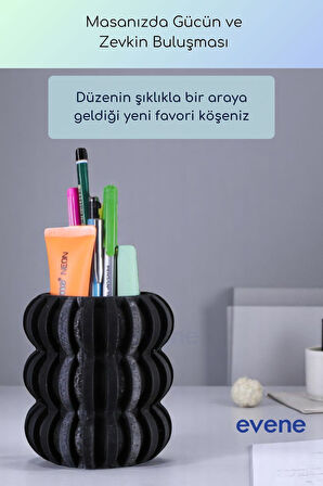 Kalemlik Masa Kalemliği Organizer Kalemlik Siyah Renk Model 75