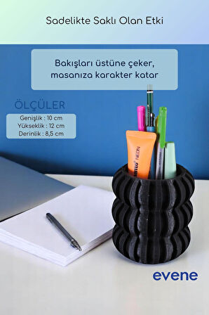Kalemlik Masa Kalemliği Organizer Kalemlik Siyah Renk Model 75