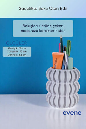 Kalemlik Masa Kalemliği Organizer Kalemlik Beyaz Renk Model 75