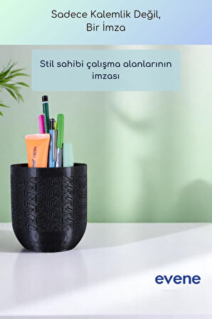 Kalemlik Masa Kalemliği Organizer Kalemlik Siyah Renk Model 77