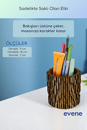 Kalemlik Masa Kalemliği Organizer Kalemlik Altın Eskitme Renk Model 78