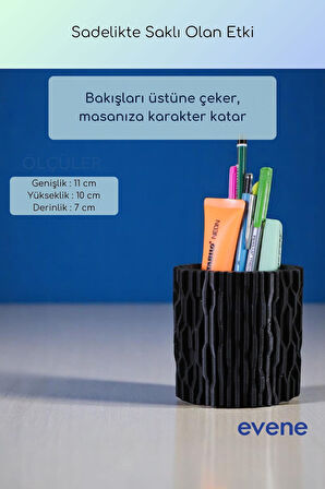 Kalemlik Masa Kalemliği Organizer Kalemlik Siyah Renk Model 78