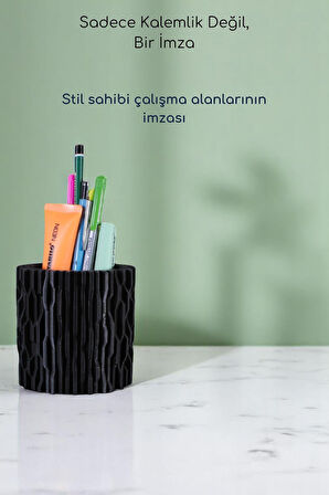Kalemlik Masa Kalemliği Organizer Kalemlik Siyah Renk Model 78