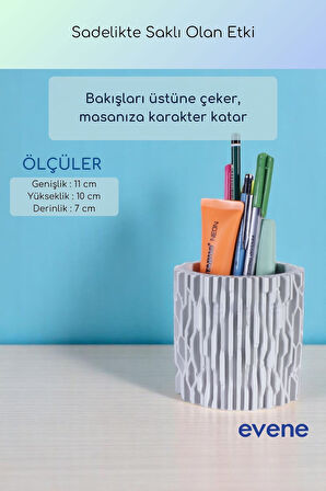 Kalemlik Masa Kalemliği Organizer Kalemlik Beyaz Renk Model 78
