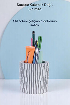 Kalemlik Masa Kalemliği Organizer Kalemlik Beyaz Renk Model 78