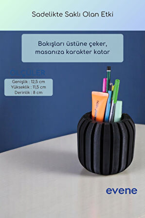 Kalemlik Masa Kalemliği Organizer Kalemlik Siyah Renk Model 79