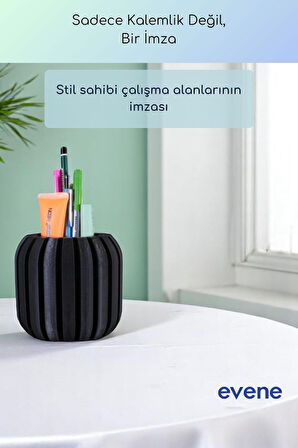Kalemlik Masa Kalemliği Organizer Kalemlik Siyah Renk Model 79