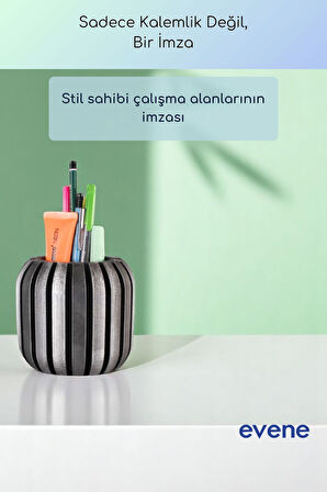 Kalemlik Masa Kalemliği Organizer Kalemlik Gümüş Eskitme Renk Model 79