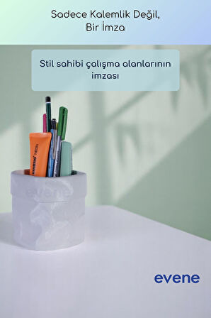 Kalemlik Masa Kalemliği Organizer Kalemlik Beyaz Renk Model 80