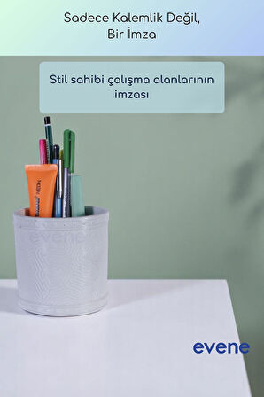 Kalemlik Masa Kalemliği Organizer Kalemlik Beyaz Renk Model 82