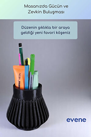 Kalemlik Masa Kalemliği Organizer Kalemlik Siyah Renk Model 83